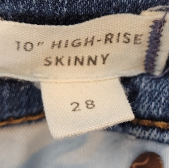Madewell 10" High-Rise Skinny Jeans - Size 28 - Picture 13 of 15
